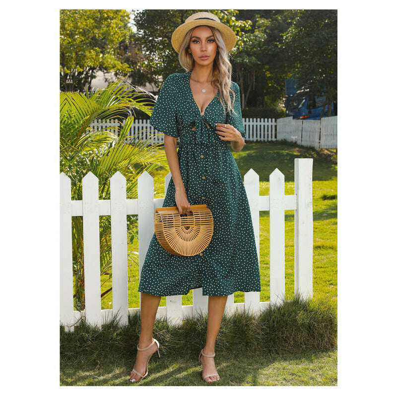 polka-dot-deep-v-neck-short-sleeve-bow-dress-–-chic-summer-midismiling-maria---everything-for-women-34656540