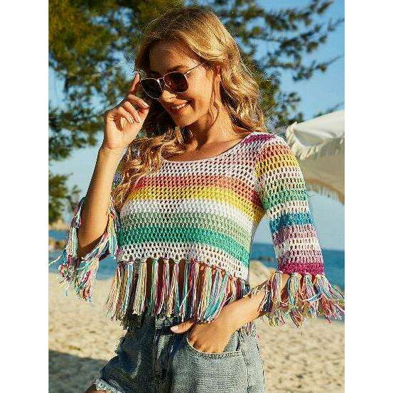 rainbow-striped-knit-hollow-out-beach-shirt-–-boho-cover-up-with-fringe-sleevessmiling-maria---everything-for-women-34643851