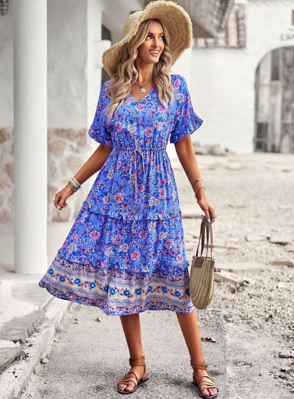 Bohemian Printed A-Line Maxi Skirt – Lightweight & Flowy for Spring & Summer