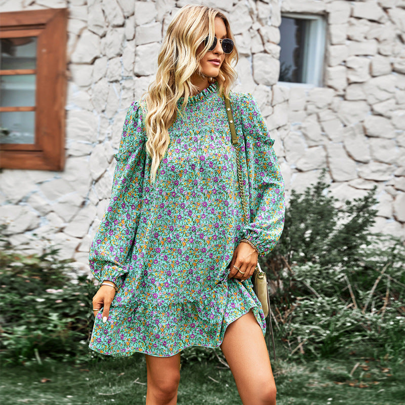 Women's Floral Waist-Defining Holiday Dress