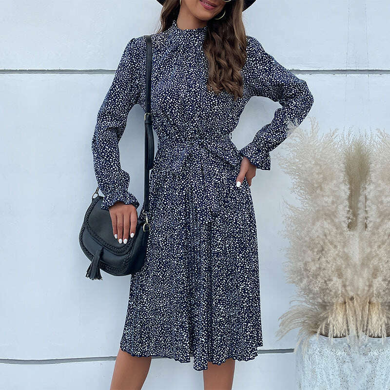 black-long-sleeve-pleated-midi-dress-for-womensmiling-maria---everything-for-women-34671576