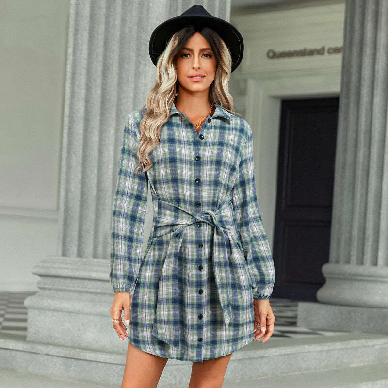 plaid-lace-waist-midi-shirt-dress-–-long-sleeve-single-breastedsmiling-maria---everything-for-women-34655590