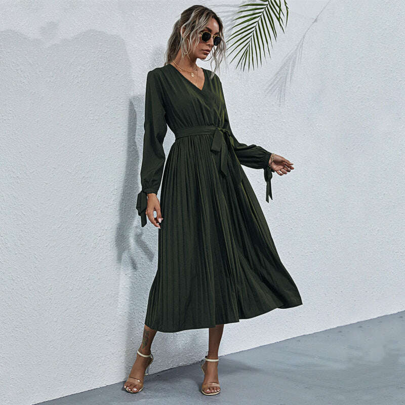 elegant-v-neck-long-sleeve-midi-dress-with-cutout-–-spring-leisure-stylesmiling-maria---everything-for-women-34656736