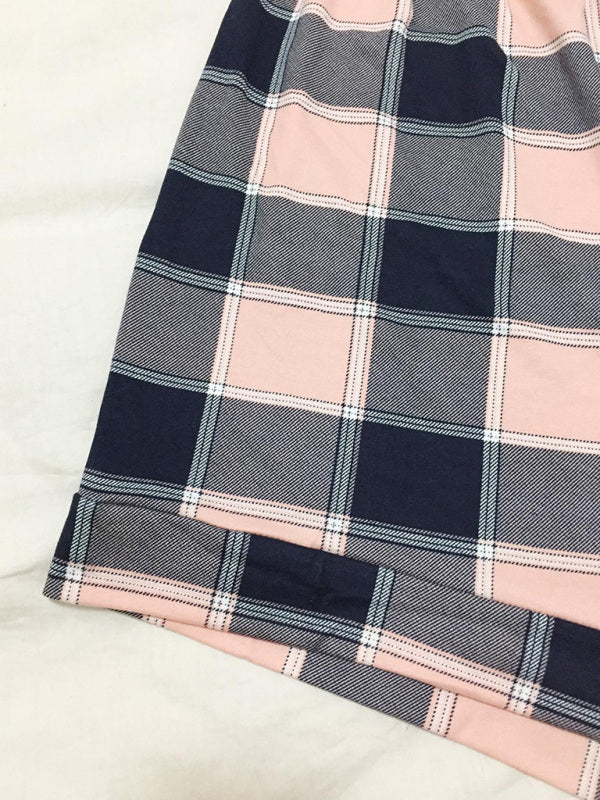 Plus Size Plaid Knit Pajama Shorts – Soft Knit, Lightweight & Comfortable