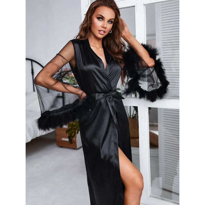 womens-feather-spliced-mesh-nightgown-–-romantic-woven-lounge-dresssmiling-maria---everything-for-women-34638393