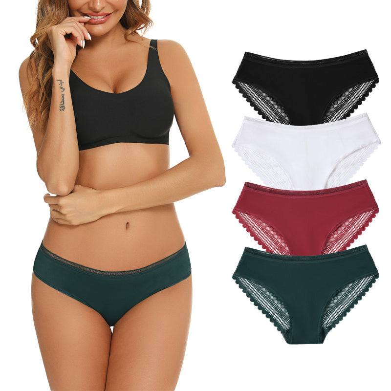Women's Lace Hipster Panty Set – Low Rise, Full Brief, High Stretch