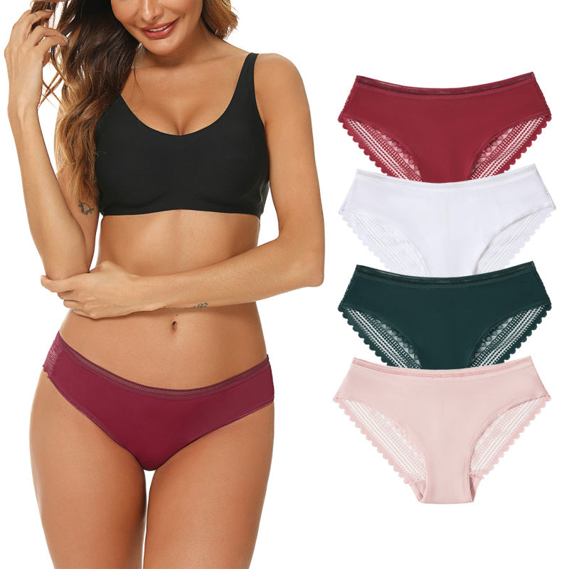 Women's Lace Hipster Panty Set – Low Rise, Full Brief, High Stretch