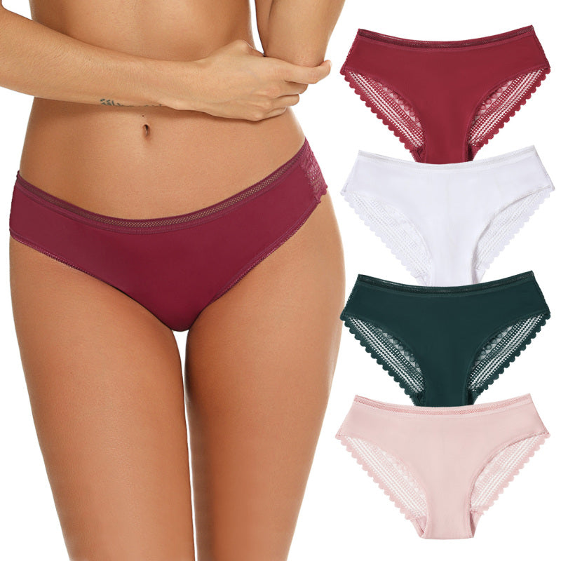 Women's Lace Hipster Panty Set – Low Rise, Full Brief, High Stretch