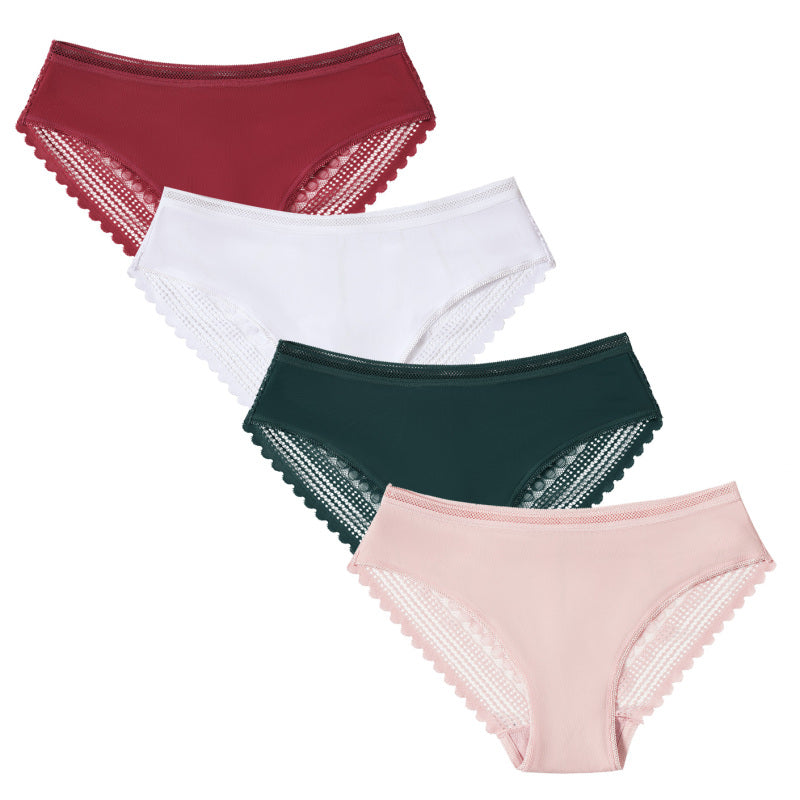 Women's Lace Hipster Panty Set – Low Rise, Full Brief, High Stretch