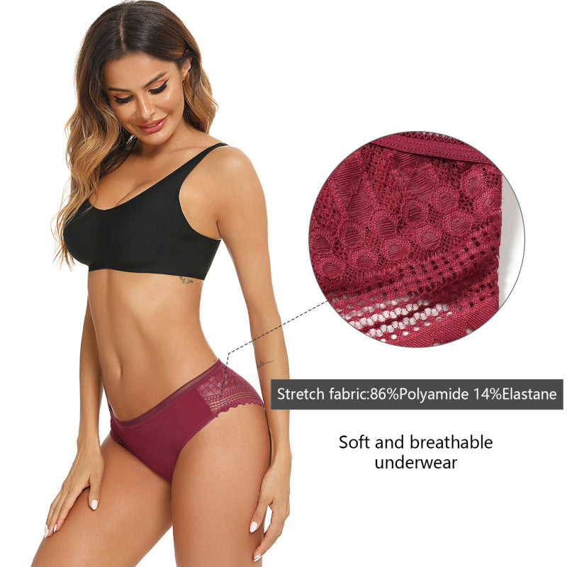 Women's Lace Hipster Panty Set – Low Rise, Full Brief, High Stretch