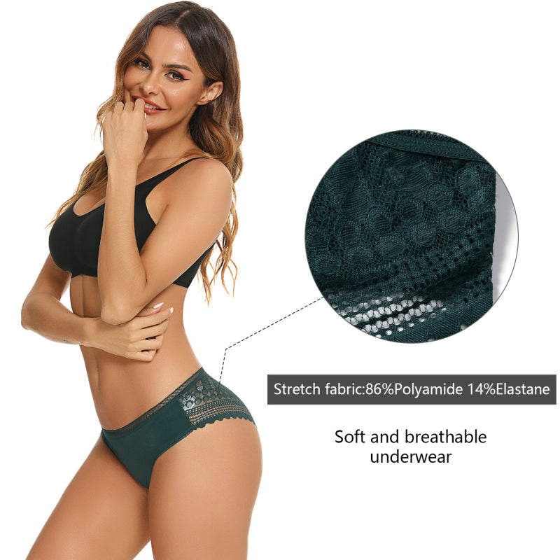 Women's Lace Hipster Panty Set – Low Rise, Full Brief, High Stretch