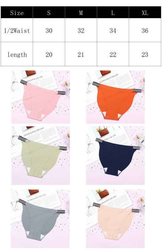 Women's Seamless Low-Waist Breathable Panties – Invisible, Soft, Full Coverage