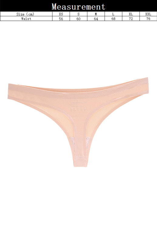 Women's Seamless Mesh Thongs – Breathable, Low-Waist, All-Season Comfort