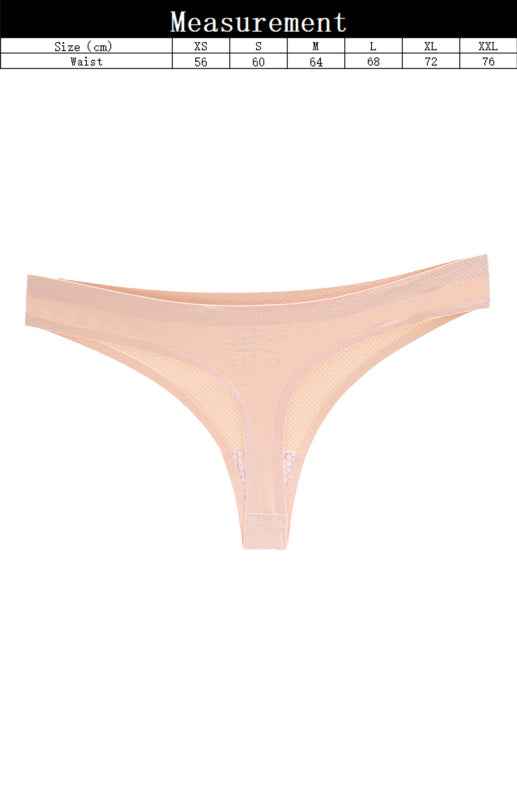 Women's Seamless Mesh Thongs – Breathable, Low-Waist, All-Season Comfort