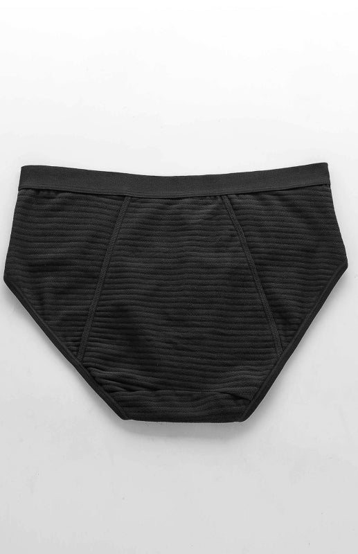 Striped Mid-Waist Cotton Menstrual Briefs – Leak-Proof & Breathable