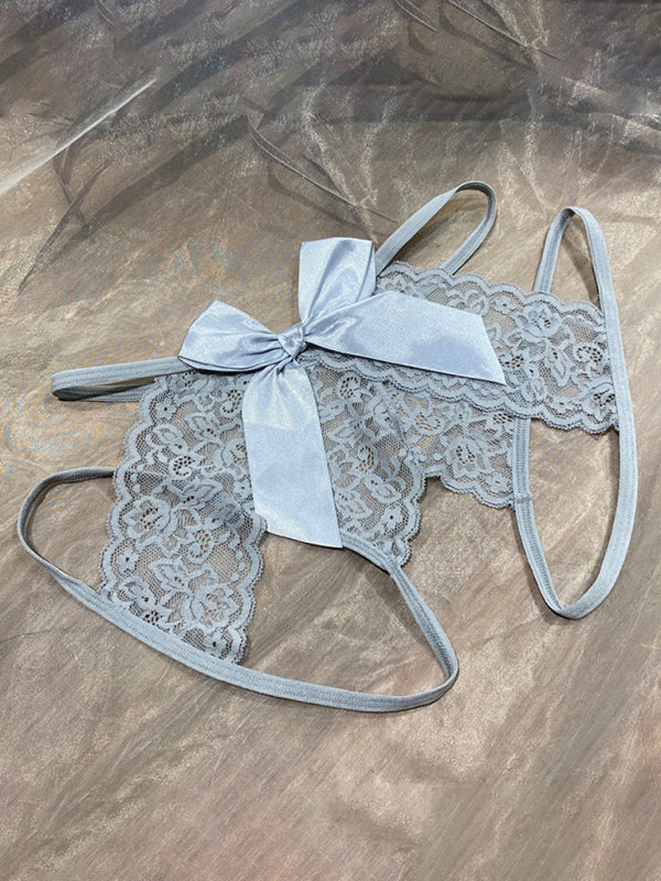 Sheer Lace Open-Front Panties – Sexy Hollow Design & Breathable Fit
