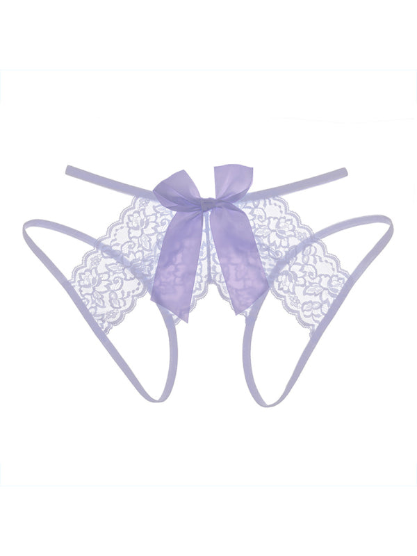 Sheer Lace Open-Front Panties – Sexy Hollow Design & Breathable Fit