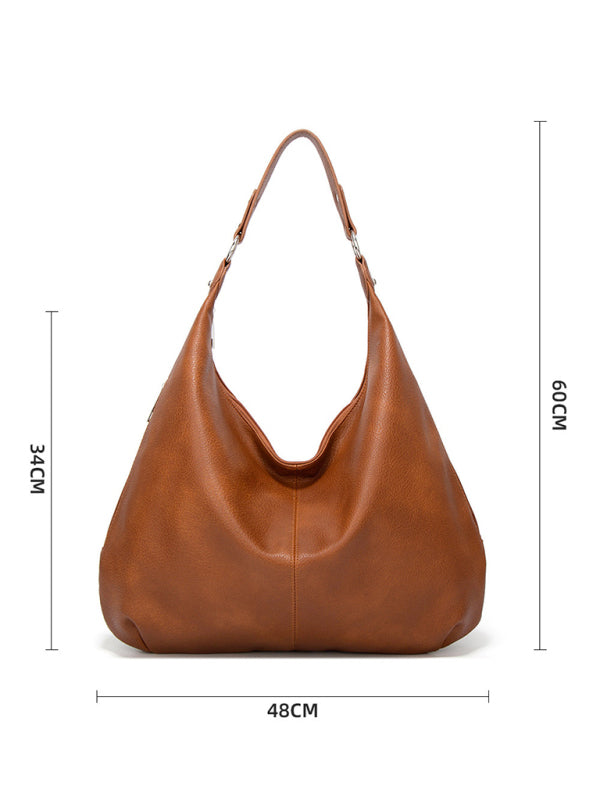 Retro PU Leather Messenger Tote Bag