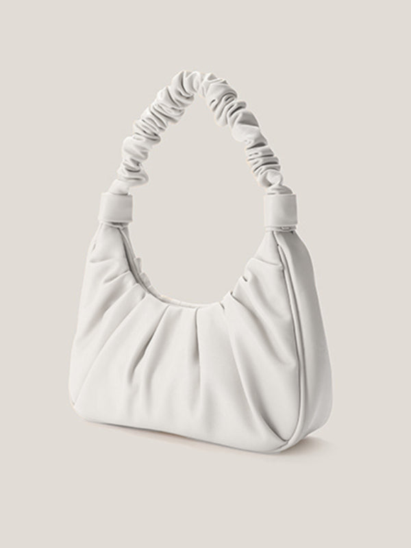 Women's Cloud Pleated Baguette Shoulder Bag