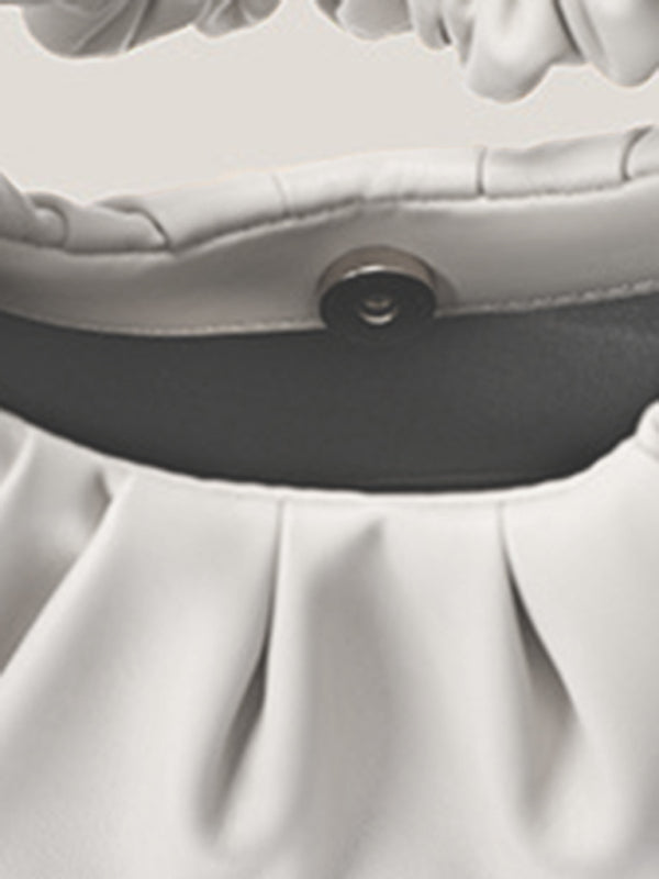 Women's Cloud Pleated Baguette Shoulder Bag