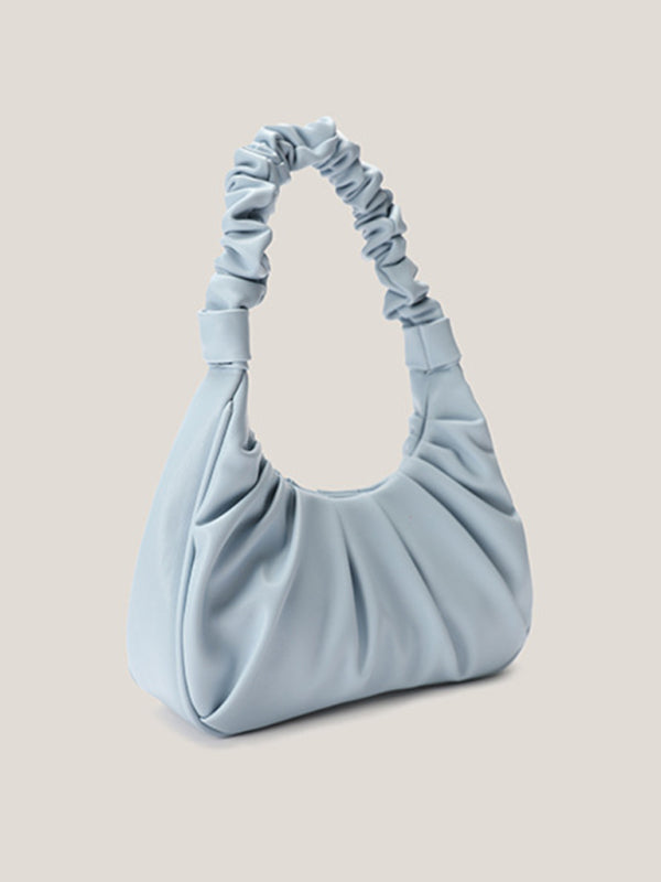 Women's Cloud Pleated Baguette Shoulder Bag
