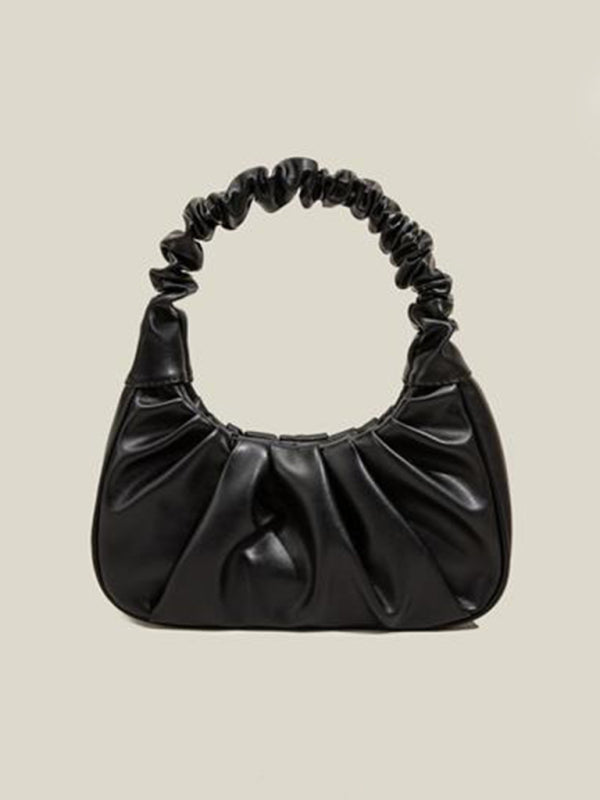 Women's Cloud Pleated Baguette Shoulder Bag