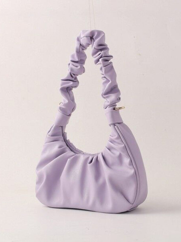 Women's Cloud Pleated Baguette Shoulder Bag