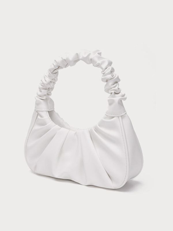 Women's Cloud Pleated Baguette Shoulder Bag