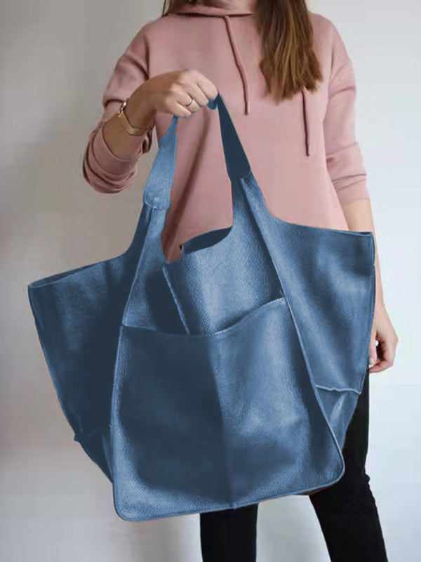 Soft Leather Large Tote Shoulder Bag