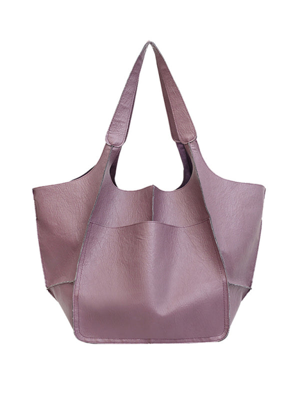 Soft Leather Large Tote Shoulder Bag