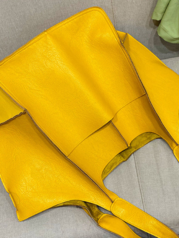 Soft Leather Large Tote Shoulder Bag