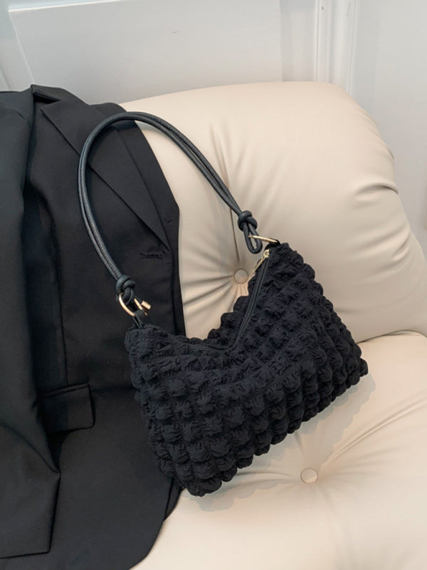 Soft Square Underarm Handbag - Solid Color