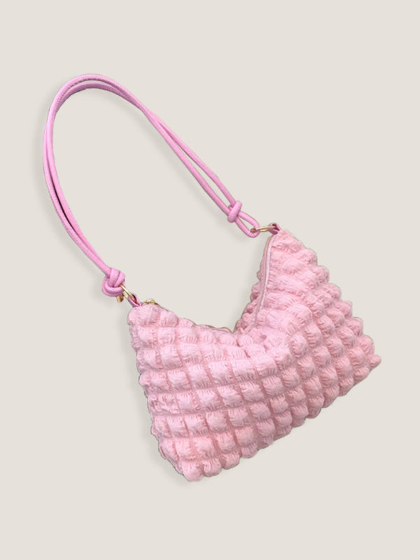 Soft Square Underarm Handbag - Solid Color