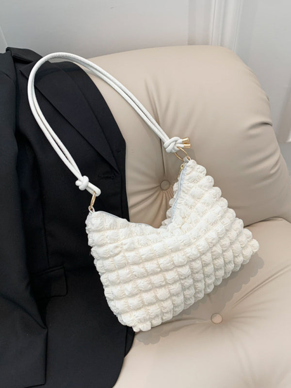 Soft Square Underarm Handbag - Solid Color