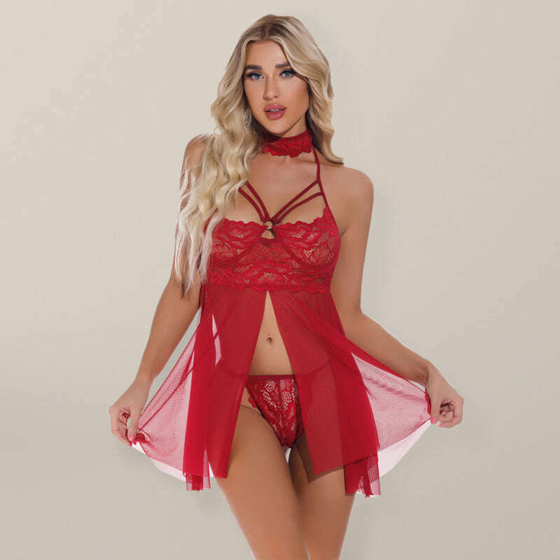 lace-mesh-backless-sling-nightdress-with-collar-–-sheer-elegant-lingeriesmiling-maria---everything-for-women-34637693