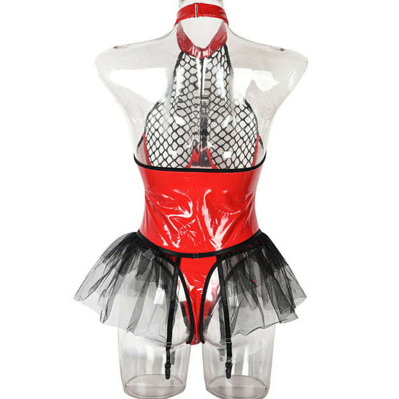 pu-leather-grid-spliced-halter-neck-bodysuit-–-sexy-sleeveless-lingeriesmiling-maria---everything-for-women-34637785