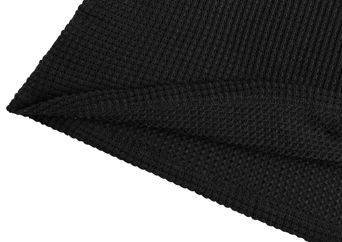 Women's Fashion Casual Waffle Panel Top