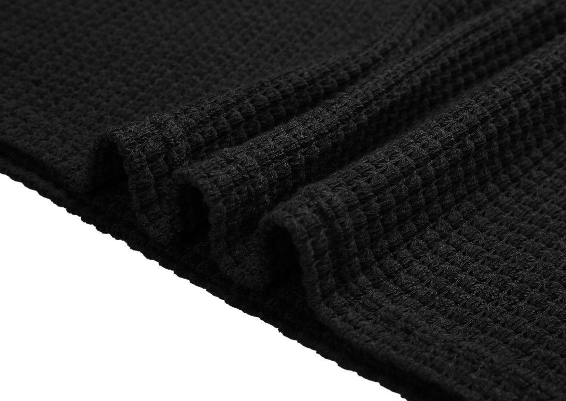 Women's Fashion Casual Waffle Panel Top