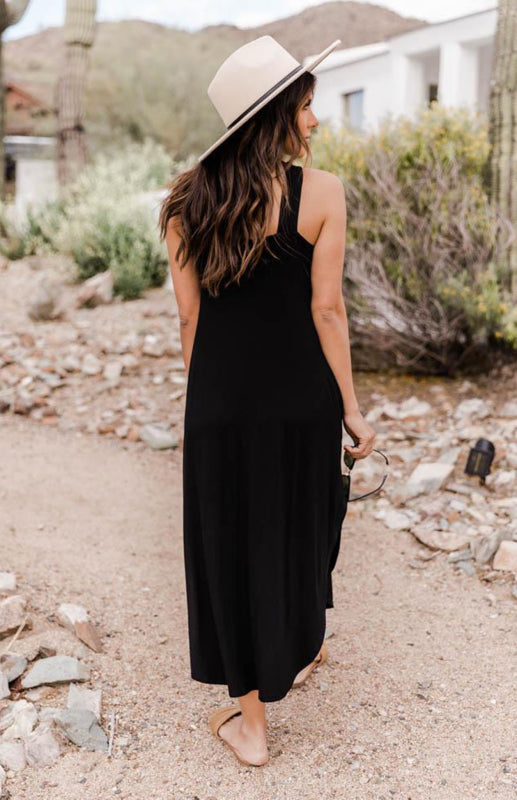 Boho Halter Neck Sleeveless Midi Dress – Flowy Fit, Summer-Ready Comfort