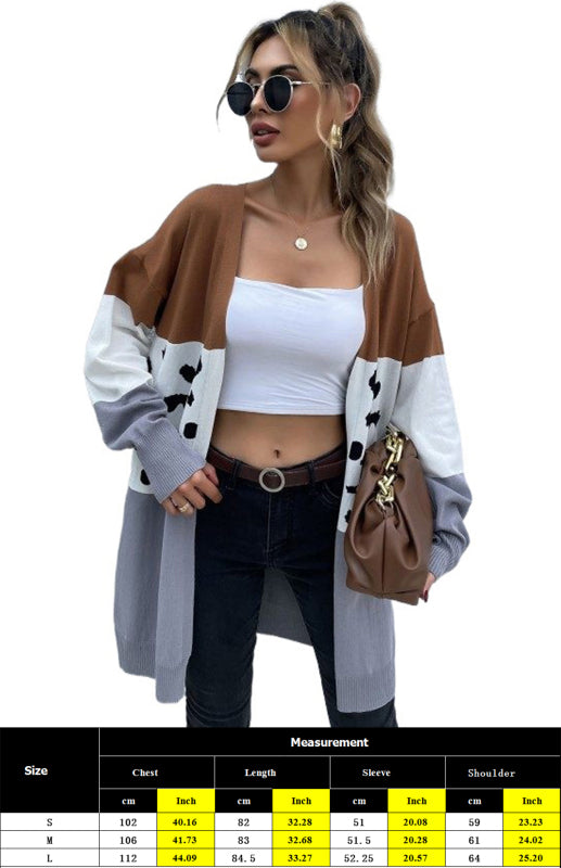 Leopard Print Open Front Cardigan