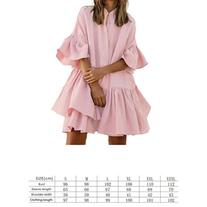 elegant-ruffle-sleeve-chiffon-dress-–-standing-neck-spring-summer-stylesmiling-maria---everything-for-women-34656159