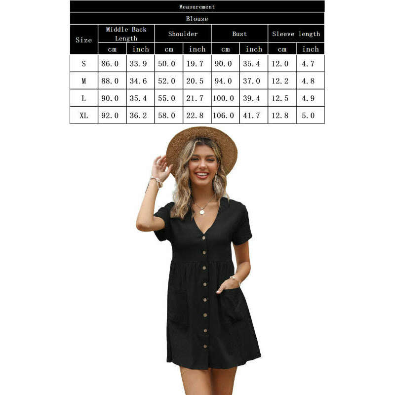solid-v-neck-shirt-dress-–-short-sleeves-welt-pockets-spring-summer-stylesmiling-maria---everything-for-women-34656794