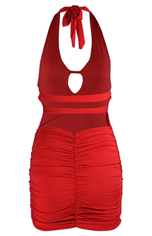 Women's Halter Backless Bodycon Party Dress