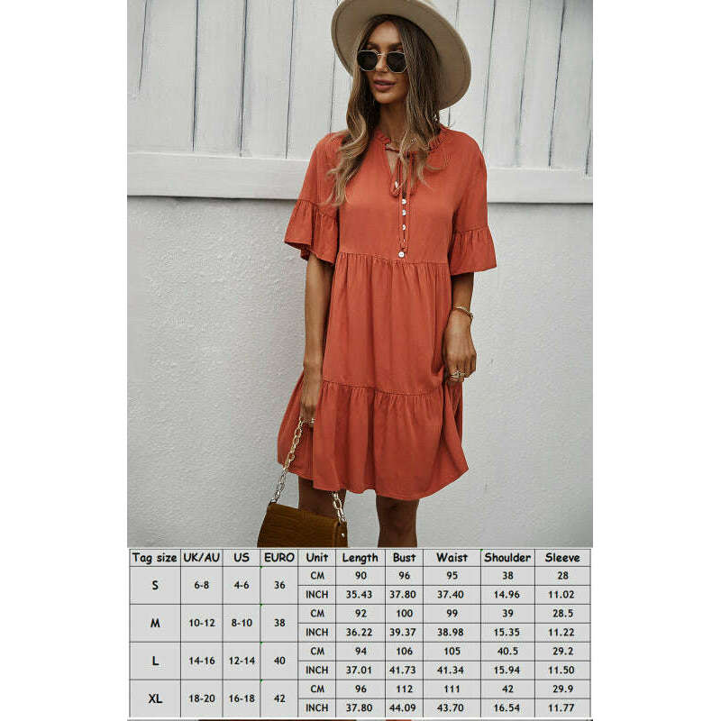 solid-color-tiered-viscose-dress-–-short-sleeve-casual-midi-for-spring-summersmiling-maria---everything-for-women-34645087