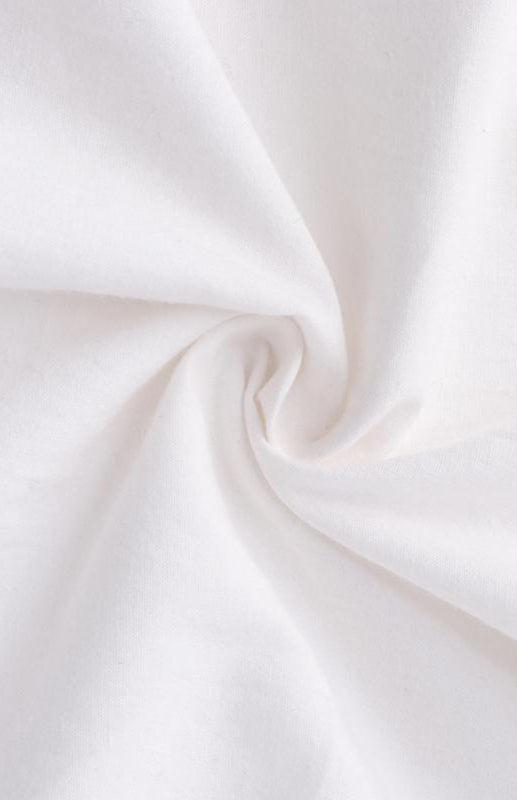 Linen Puff Sleeve Babydoll Midi Dress – Round Neck, High Waist, Cotton