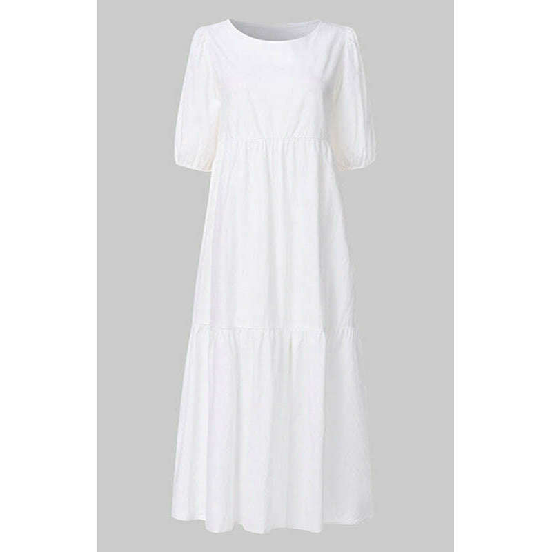 linen-puff-sleeve-babydoll-midi-dress-–-round-neck-high-waist-cottonsmiling-maria---everything-for-women-34657486