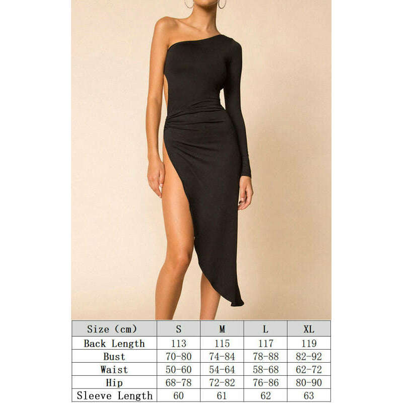one-shoulder-cutout-slit-bodycon-dresssmiling-maria---everything-for-women-34676151