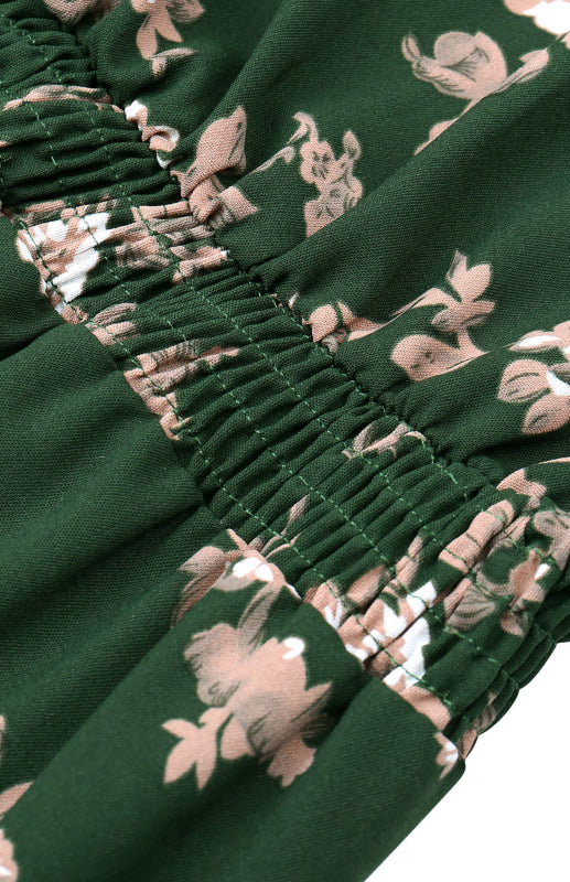 Floral Wrap Chest Chiffon Dress – Sleeveless Off-Shoulder Summer Style