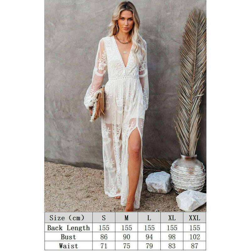 lace-long-sleeve-deep-v-dress-–-hollow-out-detail-princess-sleevessmiling-maria---everything-for-women-34658306