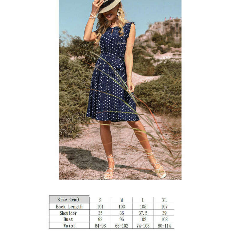 crew-neck-short-sleeve-polka-dot-lace-up-dresssmiling-maria---everything-for-women-34646363